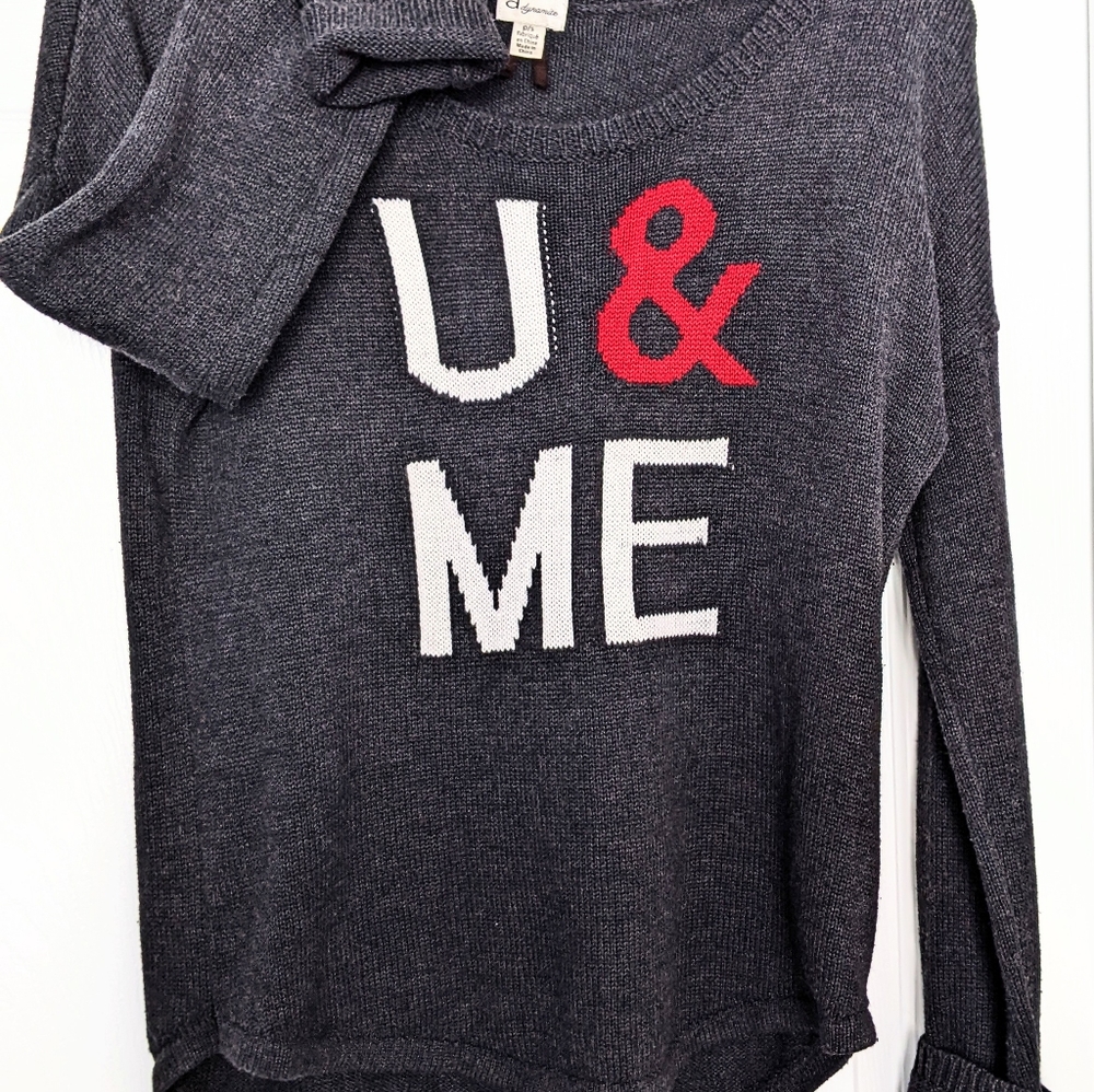 Grey Autumn Knit Sweater. Small.